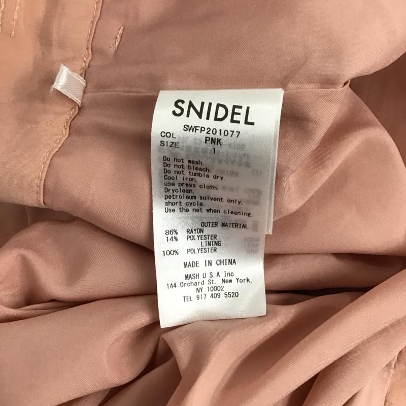 スナイデル SNIDEL パンツ ワークパンツ、ペインターパンツ ワイドパンツ カジュアルパンツ スラックス 1 無地 桃 / ピンク / レディース USED 古着 中古 10125162