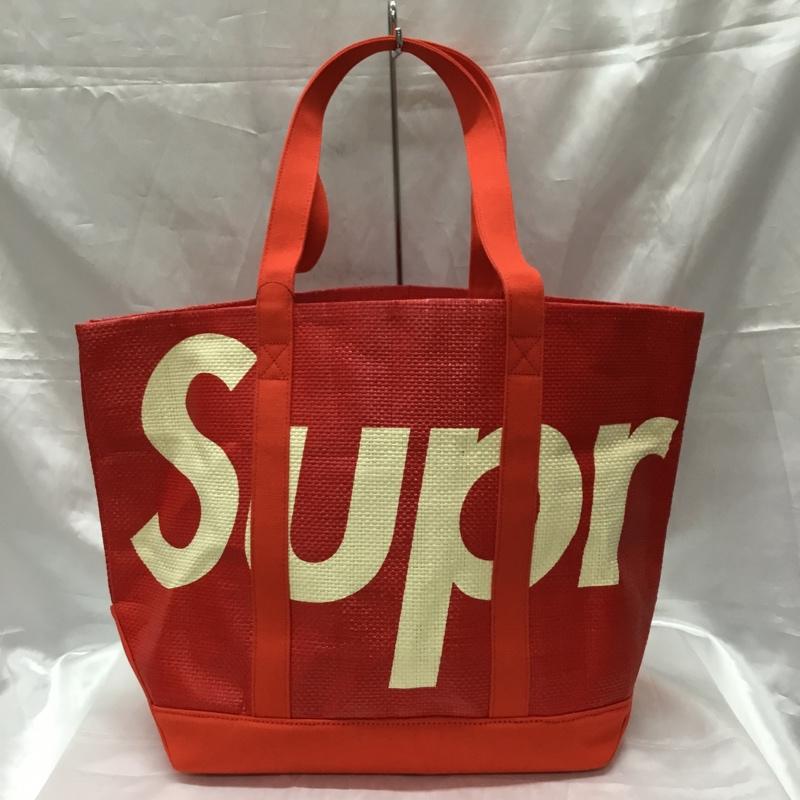 シュプリーム Supreme トートバッグ トートバッグ 20SS Raffia Tote ロゴ、文字 赤 / レッド / メンズ USED 古着 中古 10110164