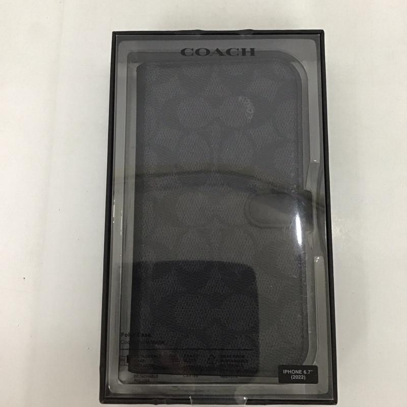 コーチ COACH ファッション小物 ファッション小物 CIPH-122-SCBLK iPhone 14 Plus iPhoneケース 手帳型 Folio Case ロゴ、文字 黒 / ブラック / メンズ USED 古着 中古 10126371