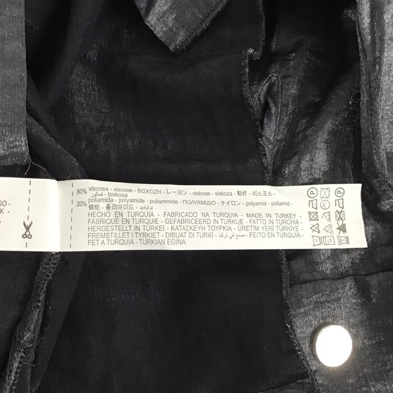 ザラ ZARA シャツ、ブラウス 長袖 長袖シャツ 無地シャツ カラーシャツ S 無地 黒 / ブラック / レディース USED 古着 中古 10138786