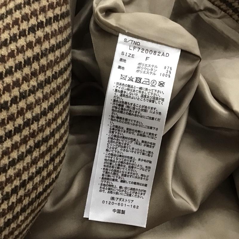 ローリーズファーム LOWRYS FARM ジャケット、上着 ジャケット、ブレザー LF720082AD ユルジャケット コート FREE 千鳥格子 黒 / ブラック / X 茶 / ブラウン / X ベージュ / ベージュ / レディース USED 古着 中古 10108378
