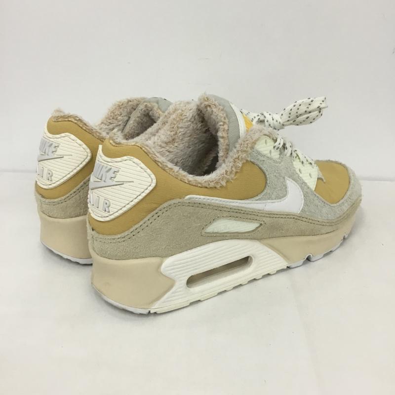 ナイキ NIKE スニーカー スニーカー DC5271-737 WMNS AIR MAX 90 フェイクファー 24.5cm 24.5cm ロゴ、文字 ベージュ / ベージュ / レディース USED 古着 中古 10124377