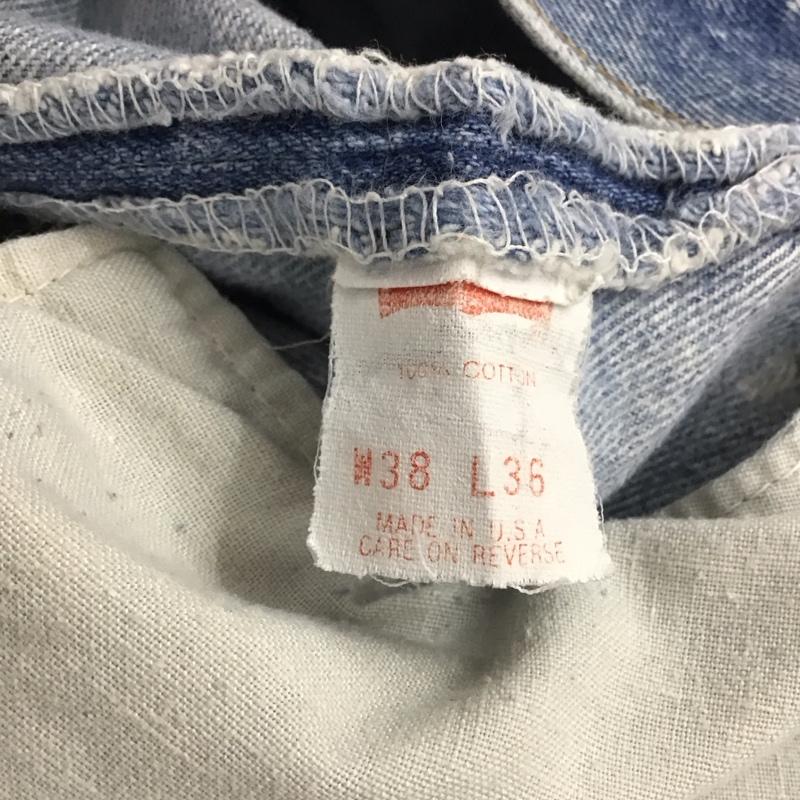 リーバイス Levi s パンツ デニム、ジーンズ 501xx W38 L36 USA製 ダメージ 38インチ 無地 水色 / ライトブルー / メンズ USED 古着 中古 10140202