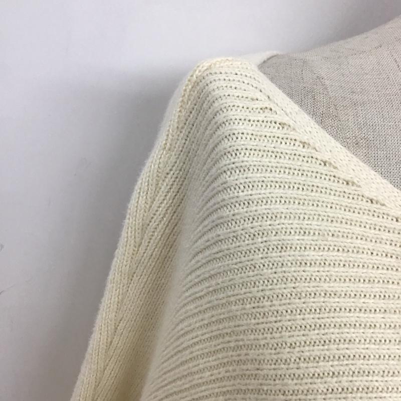 ニコアンド niko and... ニット、セーター 長袖 長袖ニットカットソー ニット セーター クルーネックニット 3 無地 白 / ホワイト / レディース USED 古着 中古 10119046