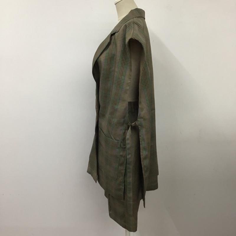 ダブルクローゼット w closet セットアップ セットアップ ベストジャケット ショートパンツ 2点セット セットアップ チェック マルチカラー / マルチカラー / レディース USED 古着 中古 10116358