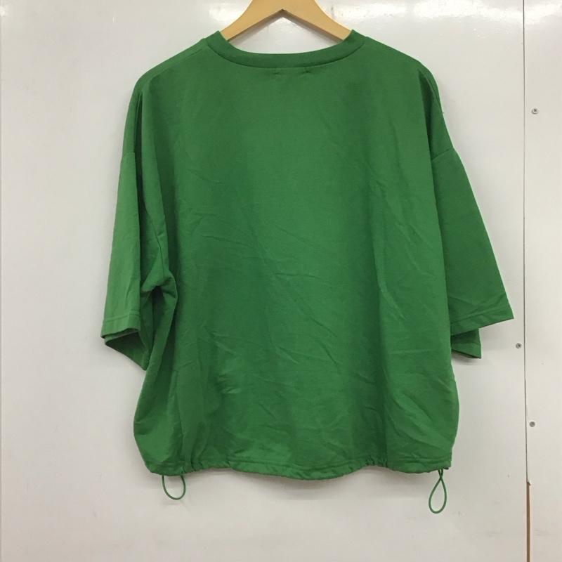 サマンサモスモス Samansa Mos2 カットソー 半袖 半袖カットソー 無地Tシャツ クルーネックカットソー FREE ロゴ、文字 緑 / グリーン / レディース USED 古着 中古 10135619