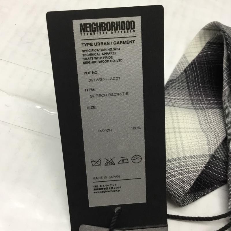 ネイバーフッド NEIGHBORHOOD ネクタイ ネクタイ 091WSNH-AC01 チェック 白 / ホワイト / X 灰 / グレー / メンズ USED 古着 中古 10115058