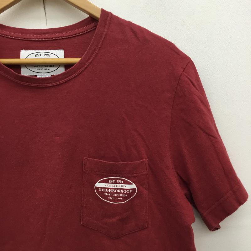 ネイバーフッド NEIGHBORHOOD Tシャツ 半袖 M ロゴ、文字 赤 / レッド / メンズ USED 古着 中古 10065338