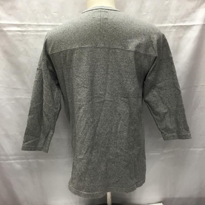ステューシー STUSSY カットソー 七分袖 長袖カットソー クルーネックカットソー 七分丈 M ロゴ、文字 灰 / グレー / メンズ USED 古着 中古 10106589
