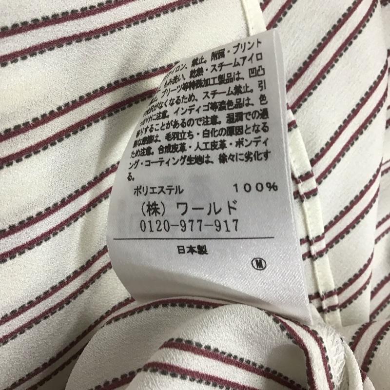 アンタイトル UNTITLED カットソー 長袖 2 ストライプ 白 / ホワイト / レディース USED 古着 中古 10132128