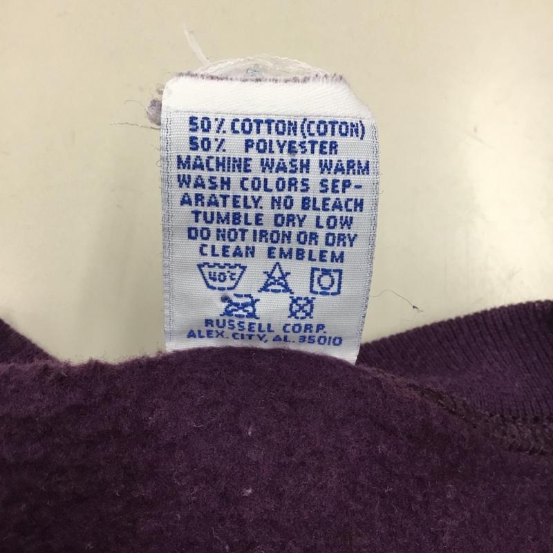 ラッセル RUSSELL トレーナー 長袖 長袖トレーナー スウェット クルーネック リブスウェットカットソー XXL 無地 紫 / パープル / メンズ USED 古着 中古 10122220