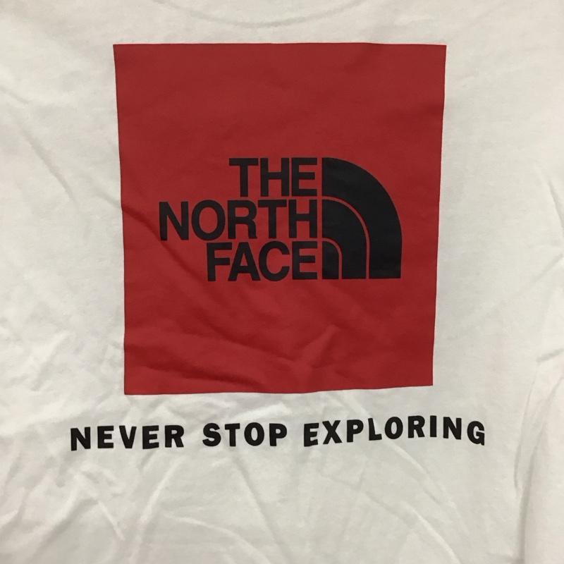 ザノースフェイス THE NORTH FACE Tシャツ 半袖 半袖カットソー プリントTシャツ クルーネックカットソー M ロゴ、文字 白 / ホワイト / メンズ USED 古着 中古 10136578