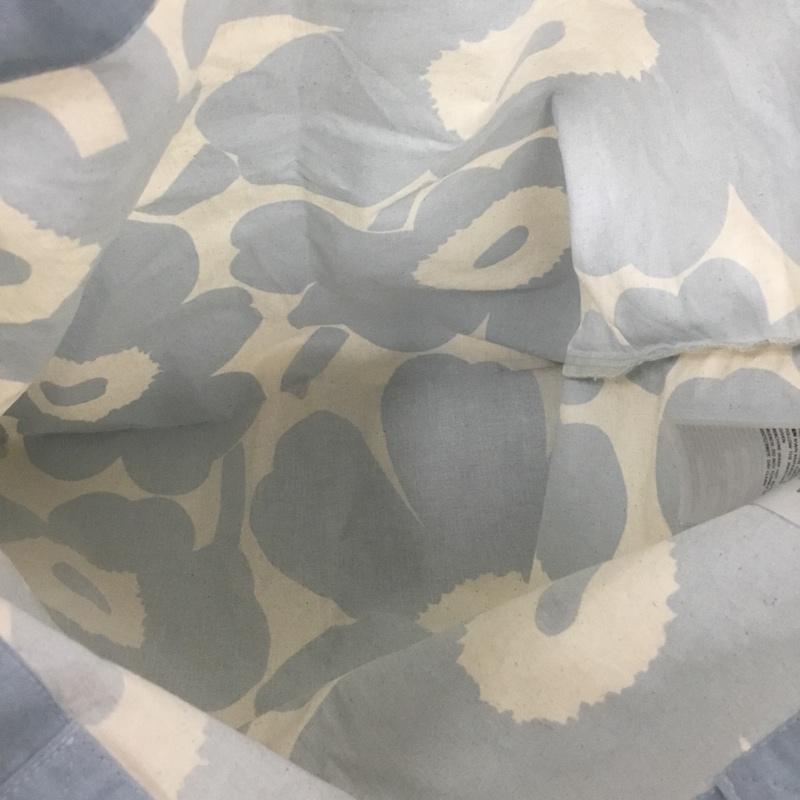 マリメッコ marimekko トートバッグ トートバッグ 花柄 水色 / ライトブルー / X アイボリー / アイボリー / レディース USED 古着 中古 10124176