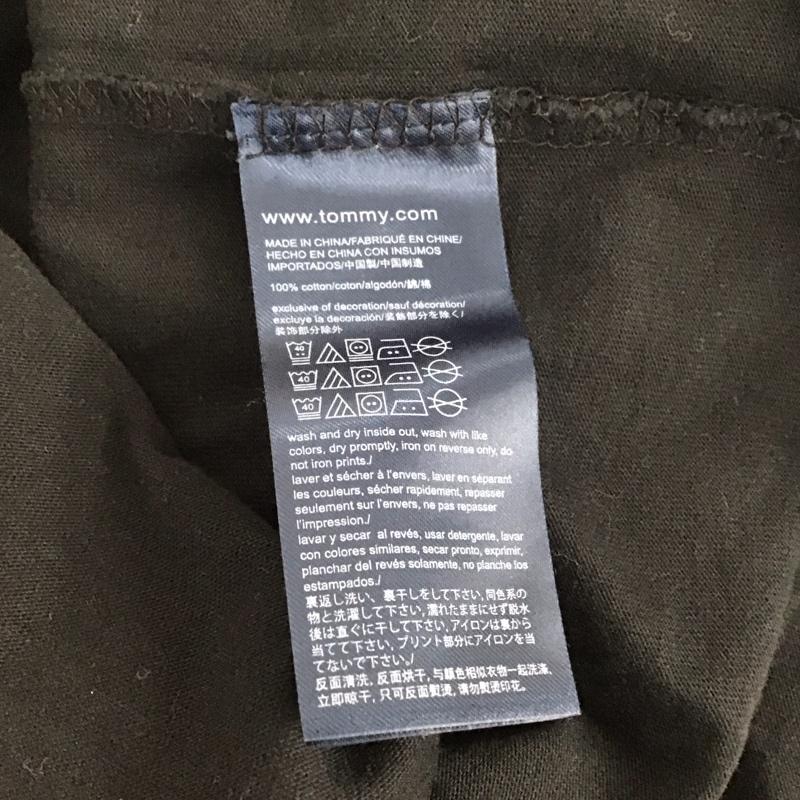 トミーヒルフィガー TOMMY HILFIGER Tシャツ 半袖 半袖カットソー プリントTシャツ クルーネックカットソー S ロゴ、文字 黒 / ブラック / レディース USED 古着 中古 10133030