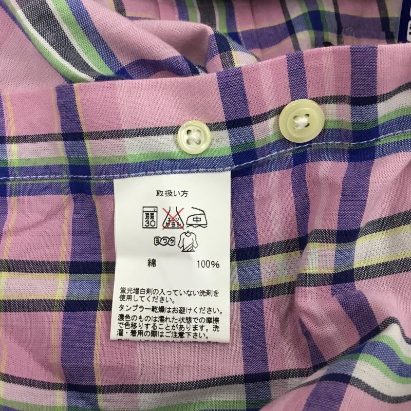 ブルックスブラザーズ BROOKS BROTHERS シャツ、ブラウス 長袖 ボタンダウン 胸ポケット M チェック 桃 / ピンク / メンズ USED 古着 中古 10111599