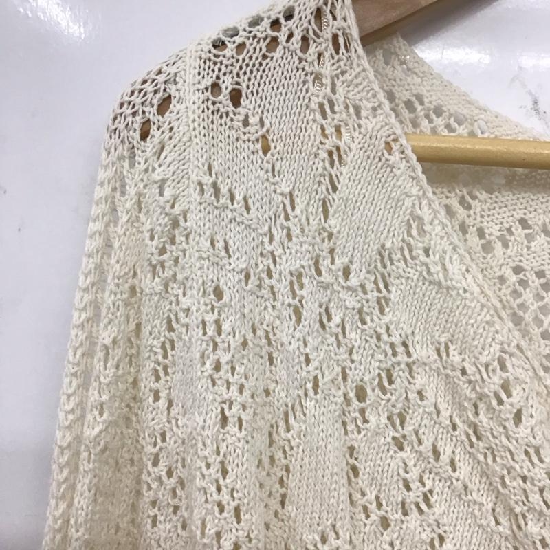 ザラ ZARA カーディガン 長袖 S 無地 白 / ホワイト / レディース USED 古着 中古 10136899