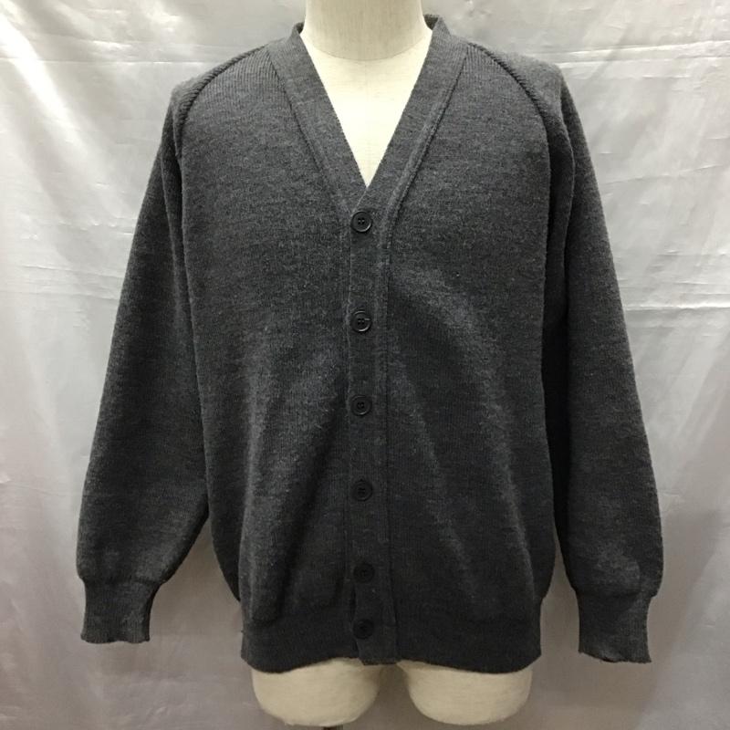 コムデギャルソン COMME des GARCONS カーディガン 長袖 sz-n004 厚手カーディガン 長袖ニットカーディガン 前ボタン XL ロゴ、文字 灰 / グレー / メンズ USED 古着 中古 10122687