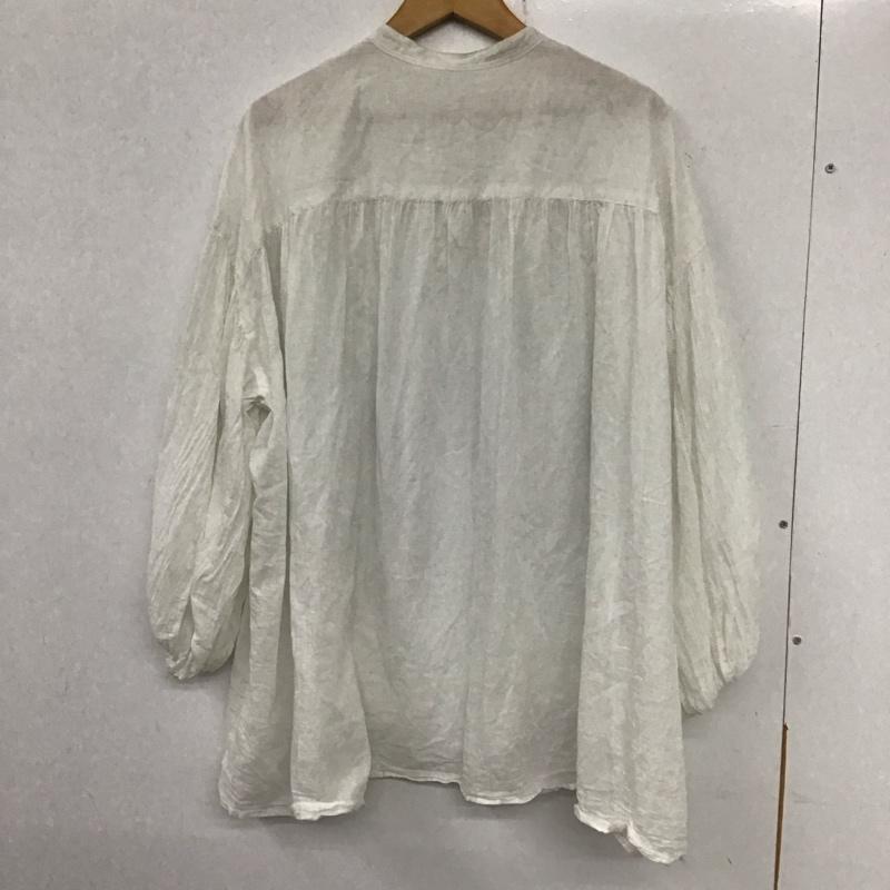 フリークスストア FREAK S STORE シャツ、ブラウス 長袖 長袖シャツ ノーカラーシャツ パフスリーブ FREE 無地 白 / ホワイト / レディース USED 古着 中古 10135028