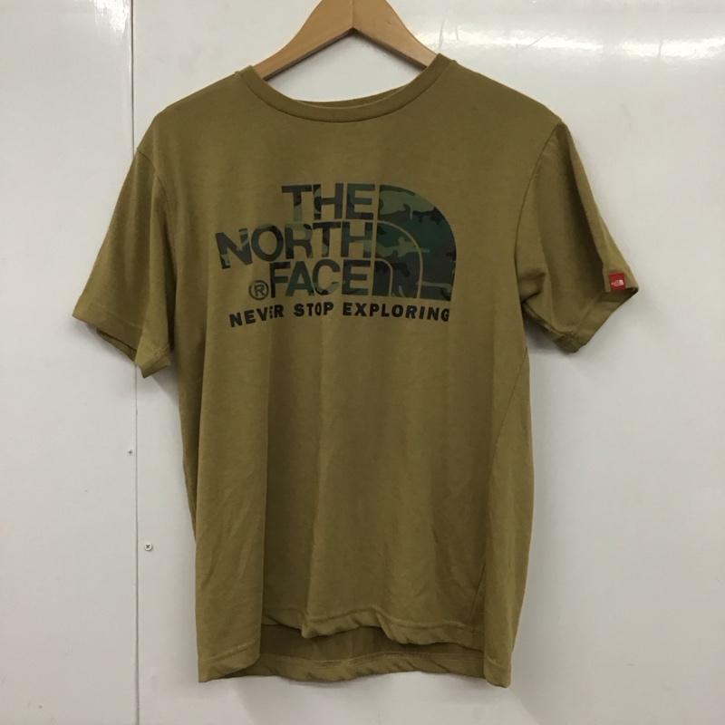ザノースフェイス THE NORTH FACE Tシャツ 半袖 nt31622 トレッキング半袖Tシャツ 半袖カットソー プリントTシャツ M ロゴ、文字 カーキ / カーキ / メンズ USED 古着 中古 10130470
