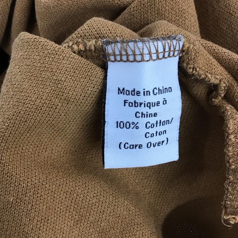 カルバン・クライン Calvin Klein ポロシャツ 半袖 半袖ポロシャツ 半袖カットソー カラーシャツ L ロゴ、文字 茶 / ブラウン / メンズ USED 古着 中古 10131112