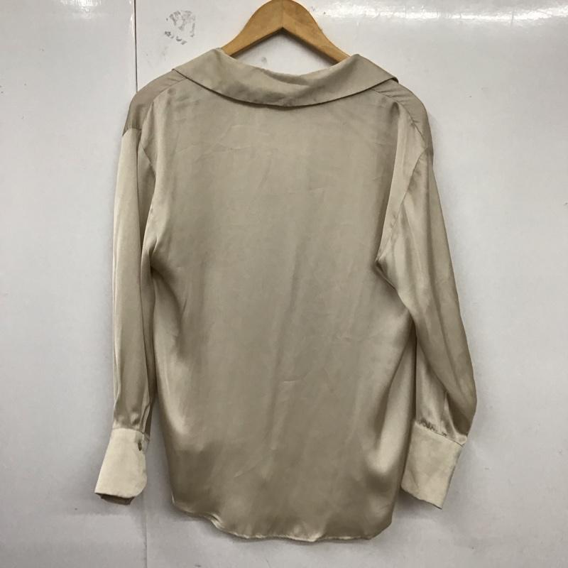 ザラ ZARA シャツ、ブラウス 長袖 M 無地 ベージュ / ベージュ / レディース USED 古着 中古 10124786