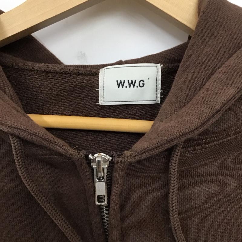 フーズフーギャラリー WHO S WHO gallery パーカー 長袖 WWZ1012106A0017 PTNジップパーカ FREE ロゴ、文字 茶 / ブラウン / レディース USED 古着 中古 10119591