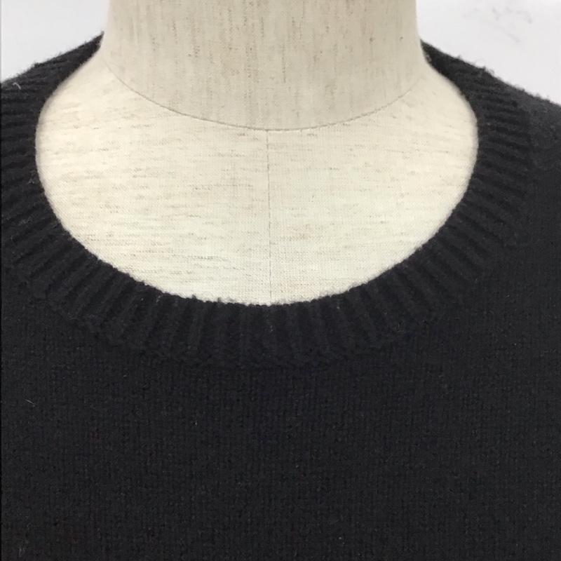 ステューシー STUSSY ニット、セーター 長袖 クルーネック XL ロゴ、文字 黒 / ブラック / メンズ USED 古着 中古 10111866