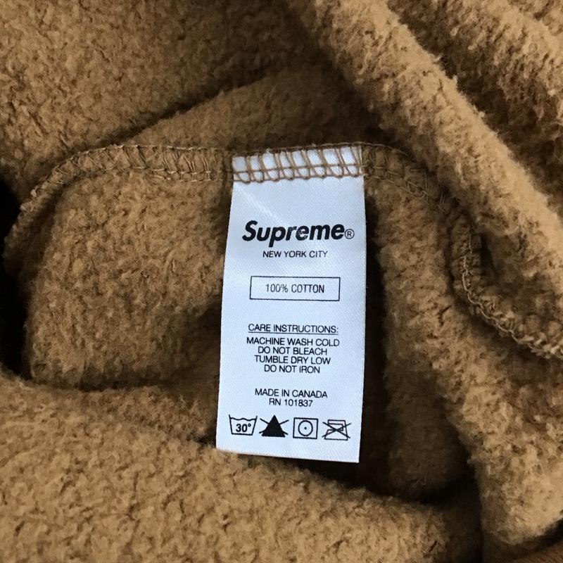 シュプリーム Supreme パーカー 長袖 16AW スモールボックスロゴパーカー ジップアップパーカー M ロゴ、文字 ベージュ / ベージュ / メンズ USED 古着 中古 10120374