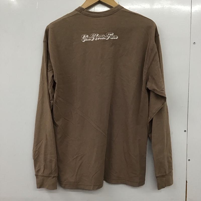 ザノースフェイス THE NORTH FACE Tシャツ 長袖 NT62292 ロンT L/S フリーランネイティブクルー M ロゴ、文字 X プリント 茶 / ブラウン / メンズ USED 古着 中古 10137036