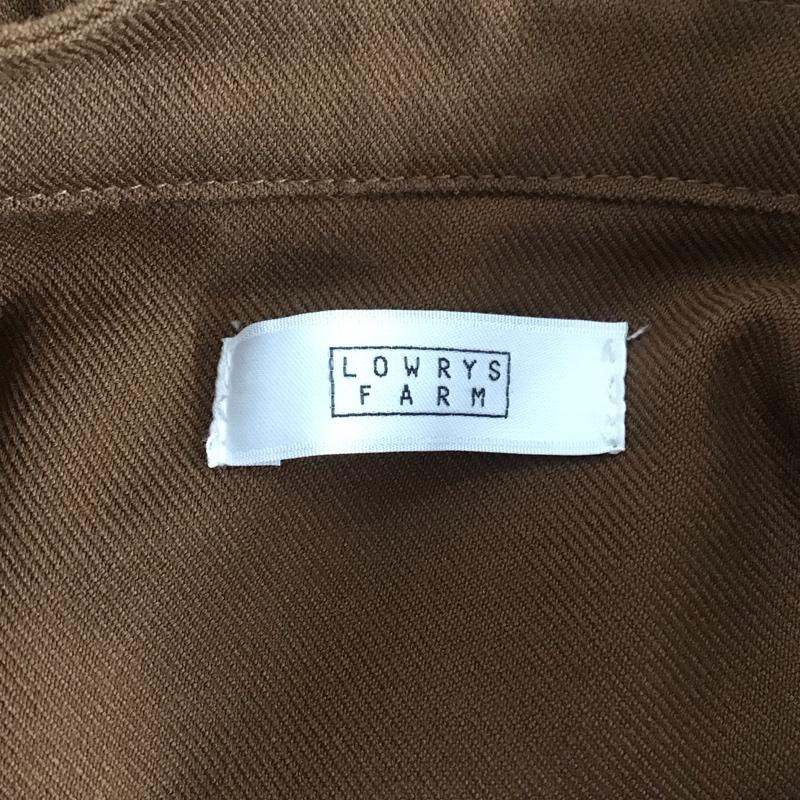 ローリーズファーム LOWRYS FARM ワンピース ロングスカート LF719028TS 長袖シャツワンピース ノーカラーシャツ ロングワンピース FREE 無地 茶 / ブラウン / レディース USED 古着 中古 10110246