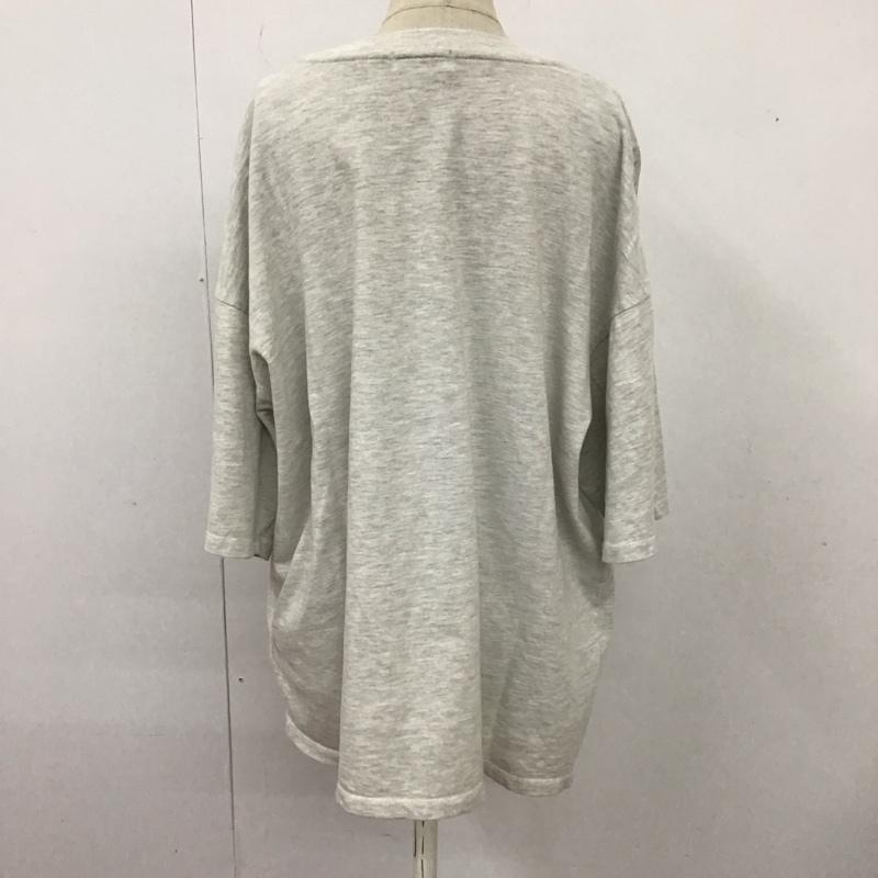 ローリーズファーム LOWRYS FARM Tシャツ 半袖 LF623082CF クルーネック FREE ロゴ、文字 灰 / グレー / レディース USED 古着 中古 10118824