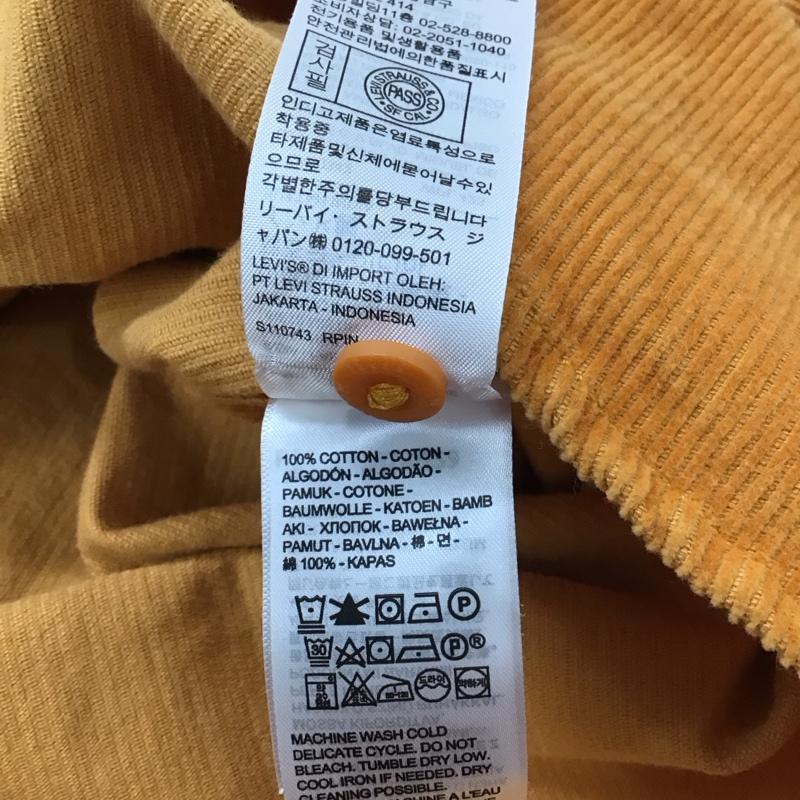 リーバイス Levi s シャツ、ブラウス 長袖 長袖シャツ コーデュロイシャツ カジュアルシャツ M ロゴ、文字 橙 / オレンジ / メンズ USED 古着 中古 10149579