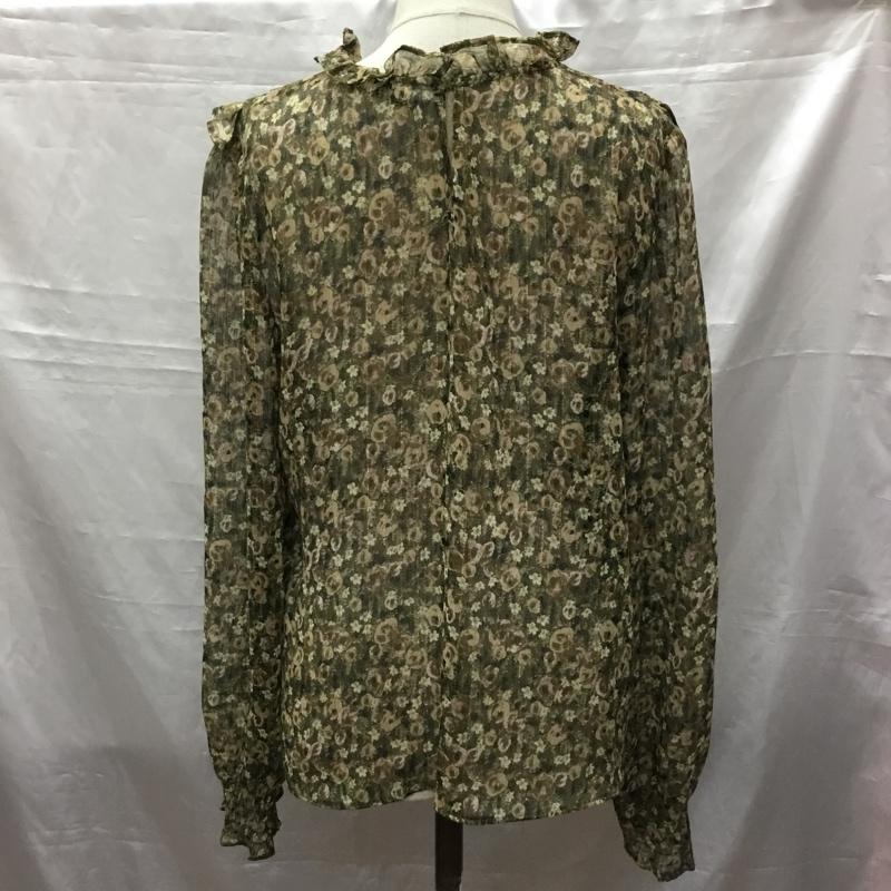 ザラ ZARA カットソー 長袖 長袖カットソー シャツカットソー 総柄 XS 総柄 マルチカラー / マルチカラー / レディース USED 古着 中古 10115789