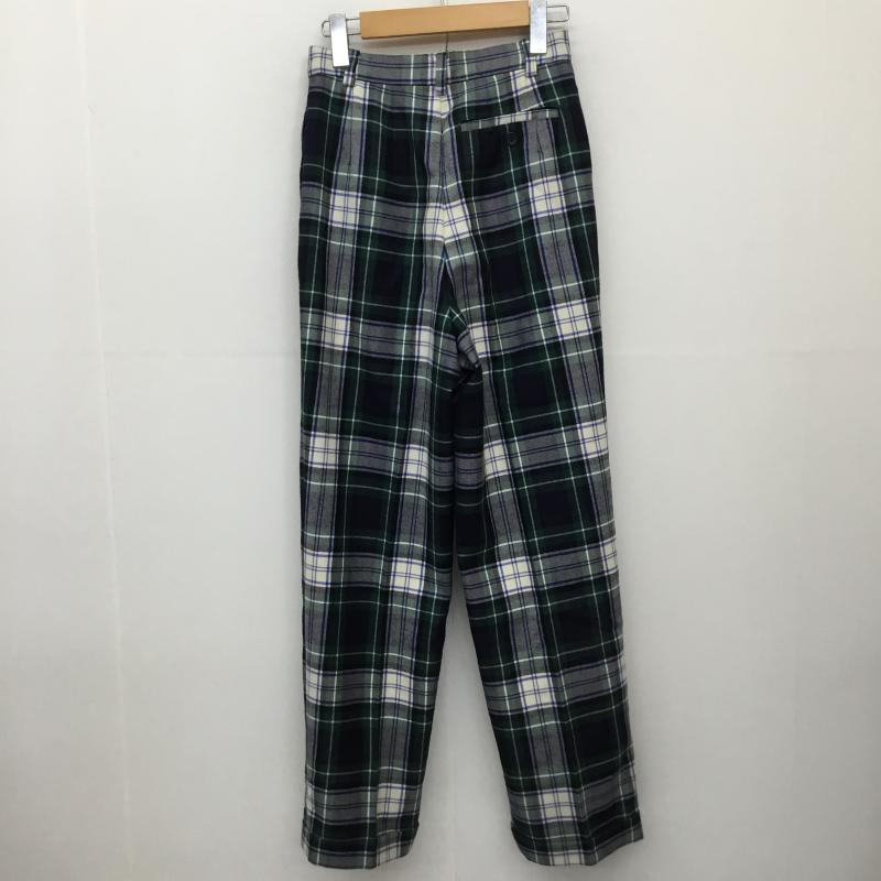 マカフィー MACPHEE パンツ スラックス 40 チェック 青 / ブルー / X 緑 / グリーン / レディース USED 古着 中古 10138290