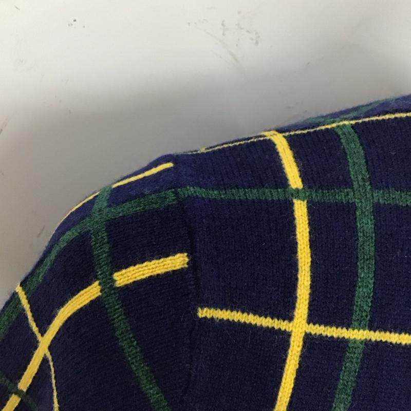 ブルックスブラザーズ BROOKS BROTHERS カーディガン 長袖 長袖ニットカーディガン リブニットカーディガン 前ボタン M チェック マルチカラー / マルチカラー / メンズ USED 古着 中古 10112833