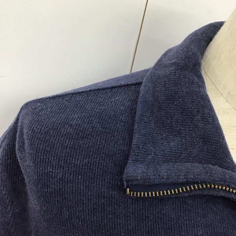 ポロバイラルフローレン Polo by RALPH LAUREN ニット、セーター 長袖 コットン ハーフジップ S ワンポイント 紺 / ネイビー / メンズ USED 古着 中古 10110836