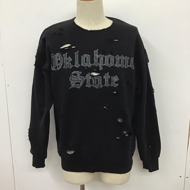 フリークスストア FREAK S STORE トレーナー 長袖 231-12111 長袖スウェット クルーネックカットソー トレーナー S ロゴ、文字 黒 / ブラック / メンズ USED 古着 中古 10111885