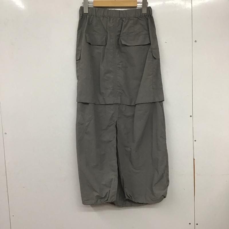 ローリーズファーム LOWRYS FARM スカート ロングスカート lf523014mc 2wayポケットスカート FREE 無地 灰 / グレー / レディース USED 古着 中古 10136109