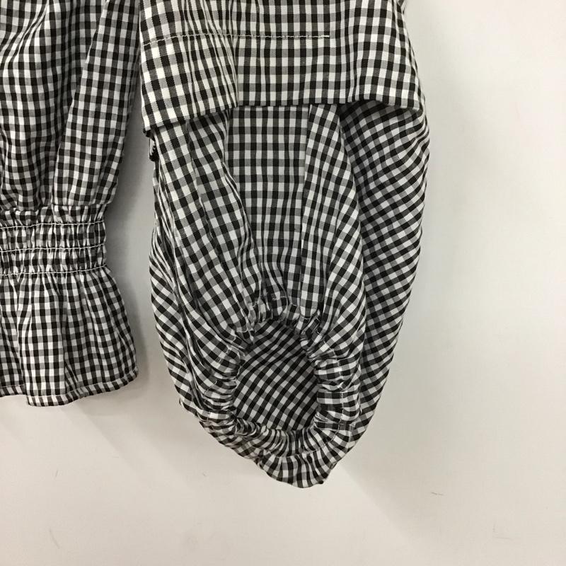 オリーブデオリーブ OLIVE des OLIVE シャツ、ブラウス 長袖 FREE チェック 白 / ホワイト / X 黒 / ブラック / レディース USED 古着 中古 10131835