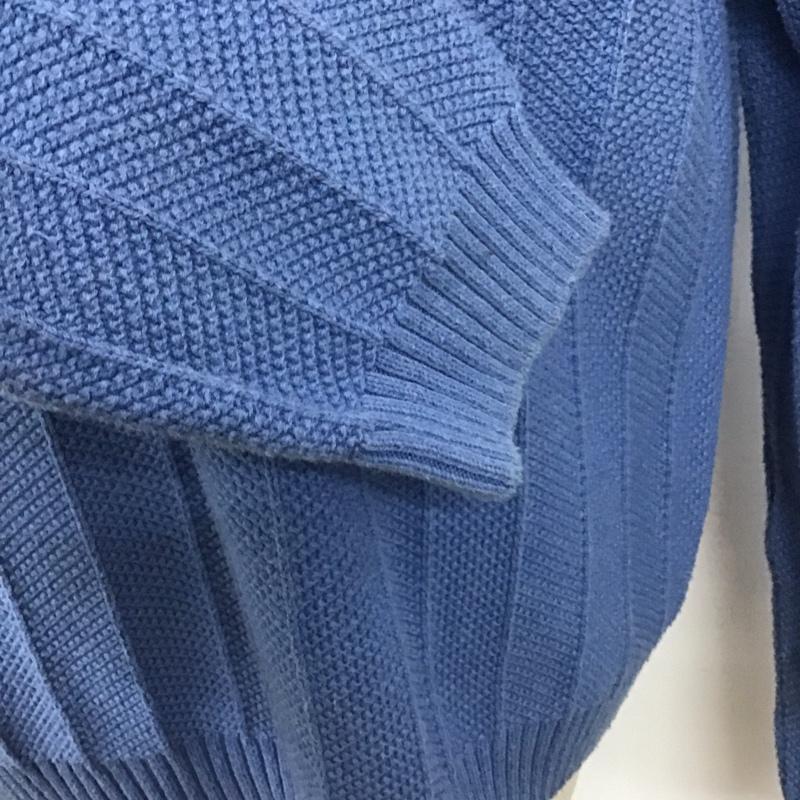 チャップス CHAPS ニット、セーター 長袖 長袖ニットカットソー ニット セーター クルーネックニット L ロゴ、文字 水色 / ライトブルー / メンズ USED 古着 中古 10124600