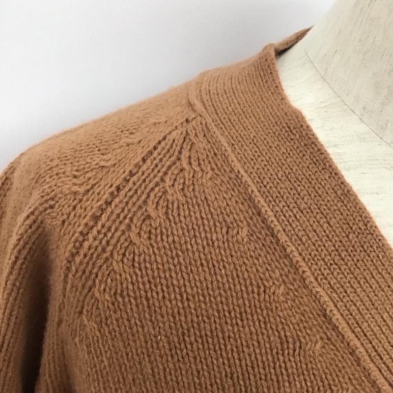 トーン tone カーディガン 長袖 TO-AW16-KT02 Vネック ウール S 無地 茶 / ブラウン / メンズ USED 古着 中古 10111253