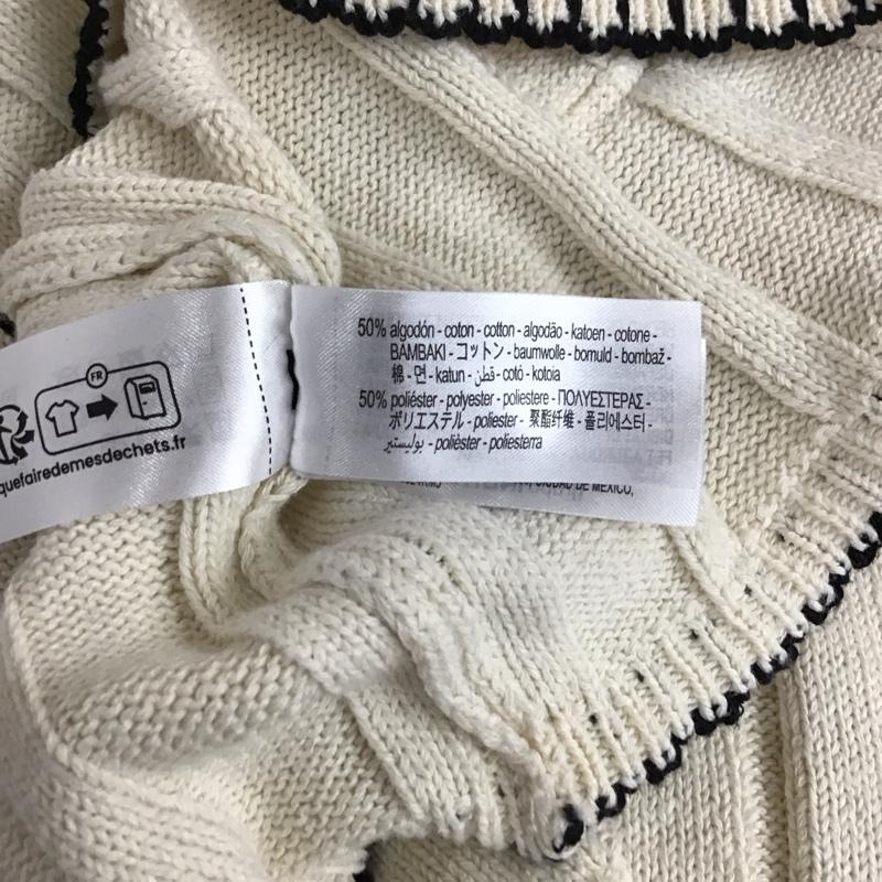 ザラ ZARA ニット、セーター 長袖 長袖ニットカットソー Vネックカットソー リブニット S 無地 白 / ホワイト / レディース USED 古着 中古 10118521