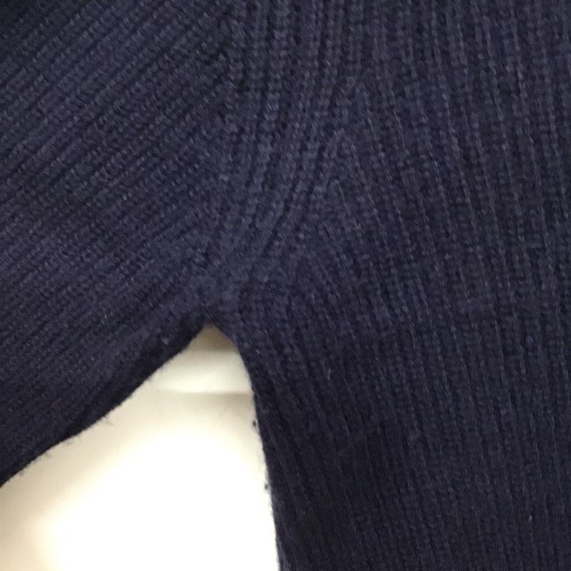 メゾンキツネ MAISON KITSUNE ニット、セーター 長袖 長袖ニットカットソー クルーネック セーター M ロゴ、文字 紺 / ネイビー / メンズ USED 古着 中古 10137737