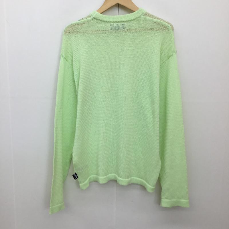 ステューシー STUSSY ニット、セーター 長袖 Light Sensitive Sweater M 無地 薄緑 / ライトグリーン / メンズ USED 古着 中古 10138534