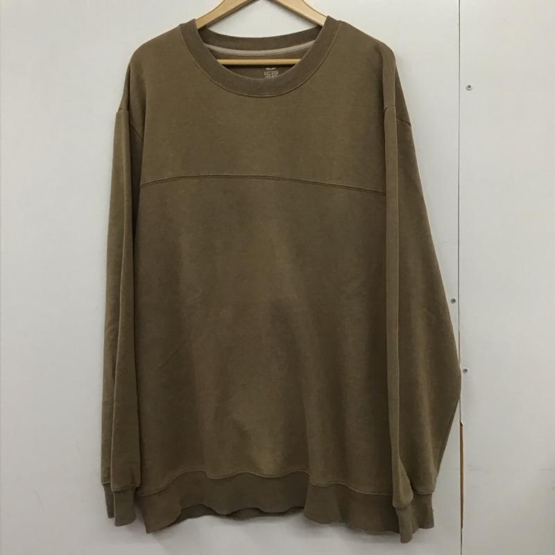 古着 USED トレーナー 長袖 長袖スウェット クルーネックカットソー トレーナー XXL 無地 ベージュ / ベージュ / メンズ USED 古着 中古 10132377