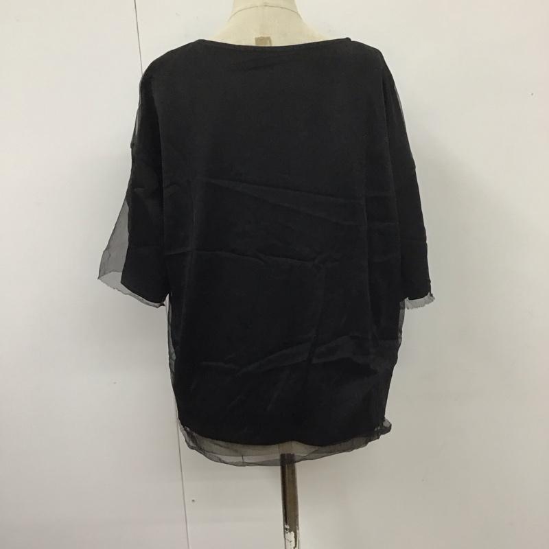 ミスティウーマン mysty woman カットソー 半袖 MW060866MP チュール FREE 無地 黒 / ブラック /  レディース USED 古着 中古 10109531