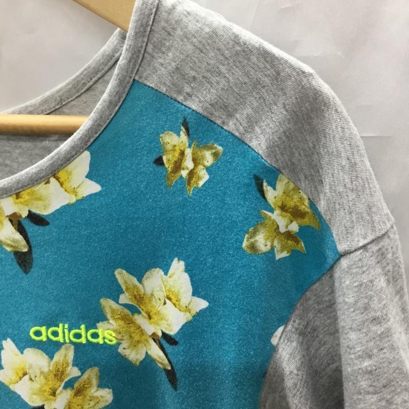 アディダス adidas Tシャツ 半袖 ap4704 フローラルソウガラTシャツ 半袖カットソー プリントTシャツ L 総柄 マルチカラー / マルチカラー / レディース USED 古着 中古 10113305