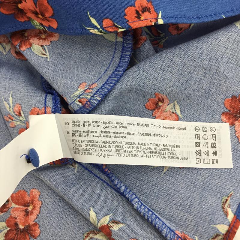 ザラ ZARA ワンピース ひざ丈スカート XS 花柄 青 / ブルー / レディース USED 古着 中古 10134146