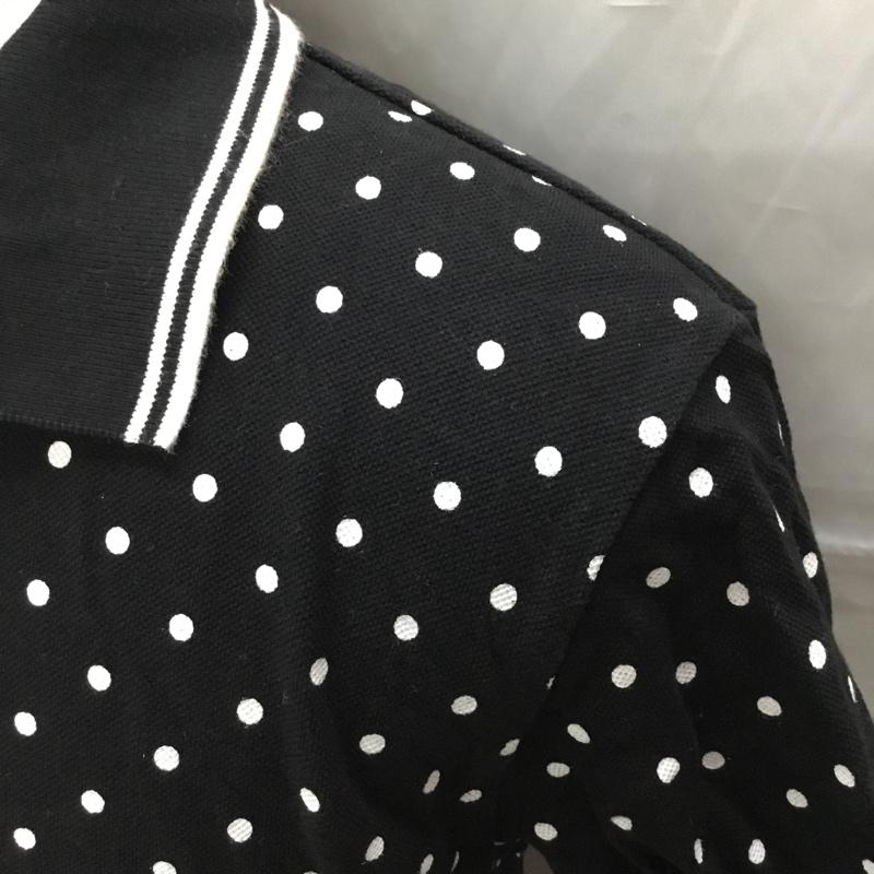 チャンピオン Champion ポロシャツ 半袖 半袖ポロシャツ カラーシャツ 半袖カットソー XL ドット 黒 / ブラック / レディース USED 古着 中古 10113552