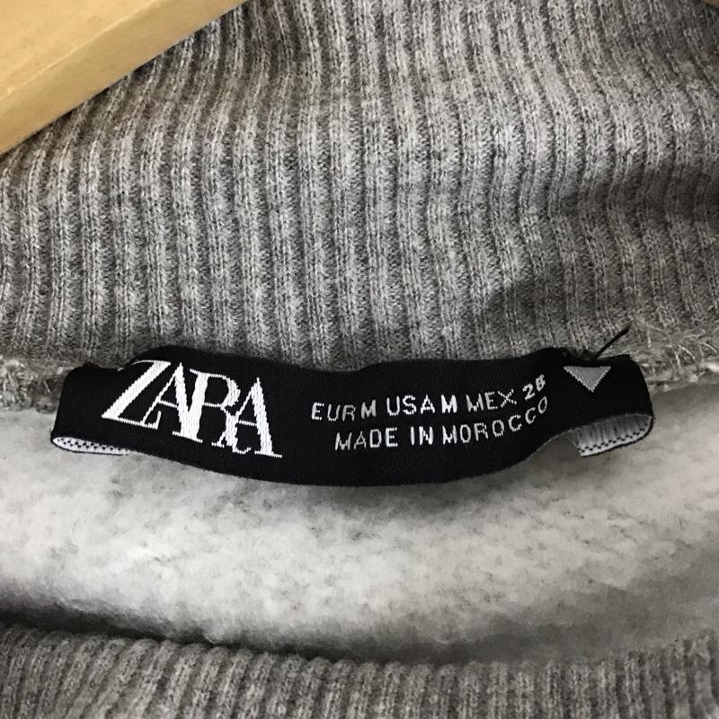 ザラ ZARA パーカー 長袖 M 無地 灰 / グレー / レディース USED 古着 中古 10132766